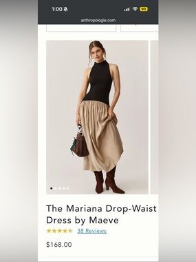 Anthropologie: the Mariana drop waist dress by Maeve